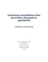 Chemotaxis and inhibition of the kauri killer, Phytophthora agathidicida