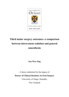 Third molar surgery outcomes: a comparison between intravenous sedation and general anaesthesia