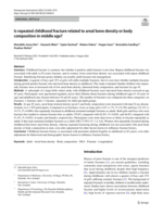 Is Repeated Childhood Fracture Related To Areal Bone Density Or Body Composition In Middle Age?