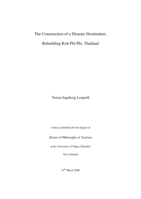 The construction of a disaster destination : rebuilding Koh Phi Phi, Thailand