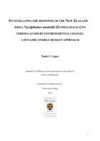 Investigating the response of the New Zealand krill Nyctiphanes australis (Euphausiacea) to stress caused by environmental change: A dynamic energy budget approach