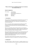 What are the barriers to equitable maternity care in Aotearoa New Zealand? (Phase 1 Protocol for Peer Review)