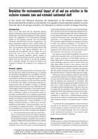 Regulating the Environmental Impact of Oil and Gas Activities in the Exclusive Economic Zone and Extended Continental Shelf