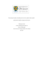 Toxicological studies of methiocarb in (in vivo and in vitro) models and protective effect of grape seed extracts