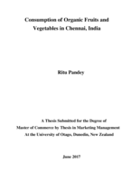 Consumption of Organic Fruits and Vegetables in Chennai, India