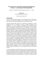 A framework for a destination reputation management process: A case study of three destinations