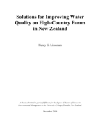 Solutions for Improving Water Quality on High-Country Farms in New Zealand
