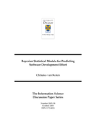 Bayesian statistical models for predicting software development effort