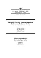 Wayfinding/navigation within a QTVR virtual environment: preliminary results