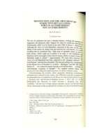 Restitution and the Argument of Subjective Devaluation