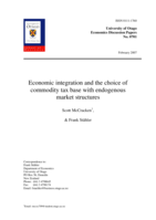 Economic integration and the choice of commodity tax base with endogenous market structures