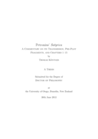 Petronius’ Satyrica: A Commentary on its Transmission, Pre-Plot Fragments, and Chapters 1–15