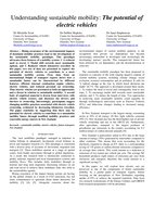 Understanding Sustainable mobility: The potential of electric vehicles