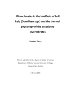 Microclimates in the holdfasts of bull kelp (Durvillaea spp.) and the thermal physiology of the associated invertebrates