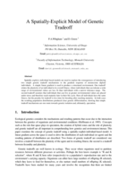A spatially-explicit model of genetic tradeoff