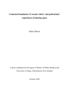 Contested boundaries: E-scooter riders’ and pedestrians’ experiences of sharing space