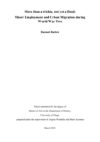 More than a trickle, not yet a flood: Māori Employment and Urban Migration during World War Two