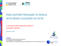 Peer support provided to people with newly acquired SCI in NZ: A translational research project summary report