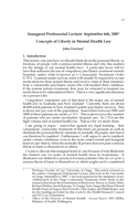 Concepts of Liberty in Mental Health Law