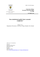 Does institutional quality foster economic complexity?