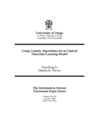 Using genetic algorithms for an optical thin-film learning model
