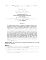 Two new tools for aggregation and geoprocessing of raw spatial data