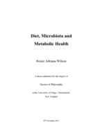 Diet, Microbiota and Metabolic Health