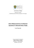Direct Measurements of Collisional Dynamics in Ultracold Atom Triads