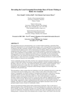 Revealing the local geospatial knowledge base of oyster fishing at Bluff, New Zealand