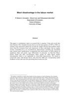 Maori disadvantage in the labour market