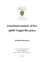 Functional analysis of pea aphid Noggin-like genes