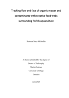 Tracking flow and fate of organic matter and contaminants within native food webs surrounding finfish aquaculture