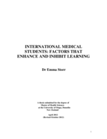 International Medical Students: factors that enhance and inhibit learning