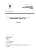 Endogenous Labor Supply, Heterogenous Firms and International Business Cycles