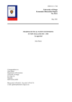 Pharmaceutical patent extensions in New Zealand 1953 - 1995
