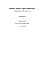 Prognostic Molecular Markers of Response to Radiotherapy in Rectal Cancer