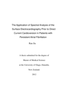 The Application of Spectral Analysis of the Surface Electrocardiography Prior to Direct Current Cardioversion in Patients with Persistent Atrial Fibrillation