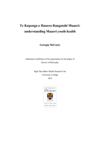 Te Kupenga o Hauora Rangatahi Maaori: understanding Maaori youth health