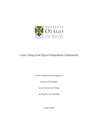 Value coding in the pigeon nidopallium caudolaterale