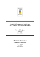 Hand-held computers in health care: What software programs are available?