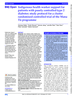 Indigenous health worker support for patients with poorly controlled type 2 diabetes: study protocol for a cluster randomised controlled trial of the Mana Tū programme