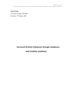 Increased website popularity through compliance with usability guidelines
