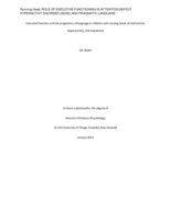 Executive function and the pragmatics of language in children with varying levels of inattention, hyperactivity, and impulsivity