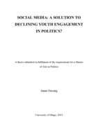Social media: a solution to declining youth engagement in politics?