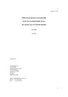 Different perspectives on leadership in the New Zealand public sector: the curious case of Christine Rankin