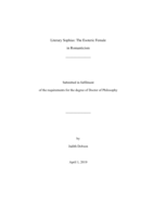Literary Sophias: The Esoteric Female in Romanticism