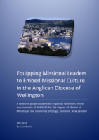 Equipping Missional Leaders to Embed Missional Culture in the Anglican Diocese of Wellington