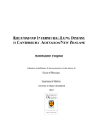 Rheumatoid interstitial lung disease in Canterbury, Aotearoa New Zealand