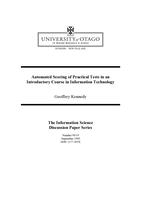 Automated scoring of practical tests in an introductory course in information technology