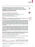 The neglected potential of red and processed meat replacement with alternative protein sources: simulation modelling and systematic review